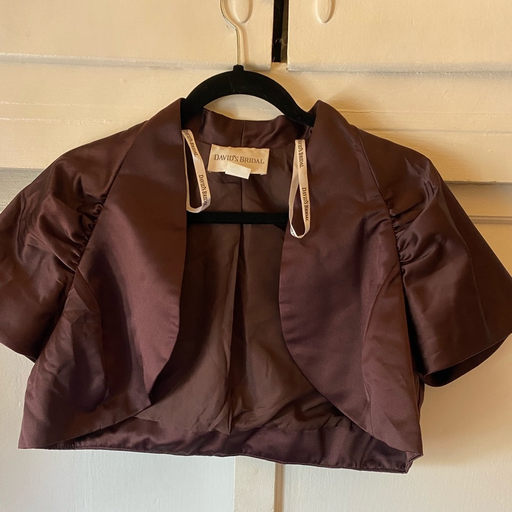 David’s bridal cropped short sleeve Jacket